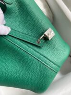 HERM Picotin LOCK 18 EMERALD  GOLD HARDWARE - Image 3