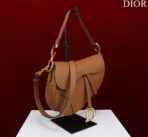 SADDLE BAG 25 WITH STRAP GOLD GRAINED  GHW - Image 3