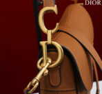 SADDLE BAG 25 WITH STRAP GOLD GRAINED  GHW - Image 9