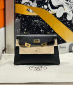 HM KELLY MINI 19 BLACK TOGO LETHER GOLD HARDWARE - Image 2