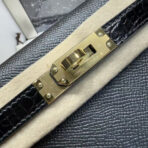 HM KELLY MINI 19 BLACK TOGO LETHER GOLD HARDWARE - Image 6