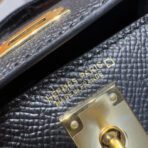 HM KELLY MINI 19 BLACK TOGO LETHER GOLD HARDWARE - Image 8