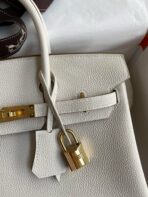 HM BIRKIN 25CM CREAM   GOLD HARDWARE - Image 3