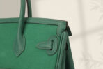 BIRKIN CARGO 25CM GREEN CANVAS AND  SILVER HARDWARE - Image 8