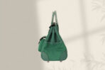 BIRKIN CARGO 25CM GREEN CANVAS AND  SILVER HARDWARE - Image 9