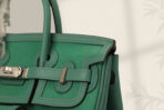 BIRKIN CARGO 25CM GREEN CANVAS AND  SILVER HARDWARE - Image 5