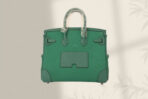 BIRKIN CARGO 25CM GREEN CANVAS AND  SILVER HARDWARE - Image 7