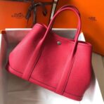 HERM Garden Party 30 Bag In Rose Red Taurillon