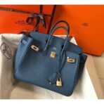 HERM Birkin 25cm Bag In Blue Agate   GHW - Image 2