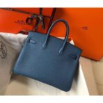 HERM Birkin 25cm Bag In Blue Agate   GHW - Image 3