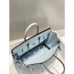 HERM Birkin 25cm Bag In Blue Brume   PHW - Image 9