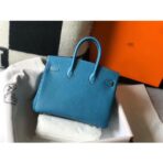 HERM Birkin 25cm Bag In Blue Jean   GHW - Image 2