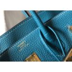 HERM Birkin 25cm Bag In Blue Jean   GHW - Image 4