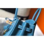 HERM Birkin 25cm Bag In Blue Jean   GHW - Image 5
