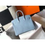 HERM Birkin 25cm Bag In Blue Lin   GHW - Image 2