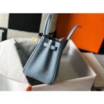 HERM Birkin 25cm Bag In Blue Lin   GHW - Image 5