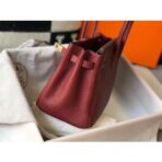HERM Birkin 25cm Bag In Bordeaux   GHW - Image 4