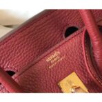 HERM Birkin 25cm Bag In Bordeaux   GHW - Image 5