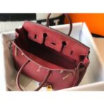 HERM Birkin 25cm Bag In Bordeaux   GHW - Image 8