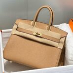 HERM Birkin 25cm Bag In Chai   GHW