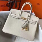 HERM Birkin 25cm Bag In Beton   GHW