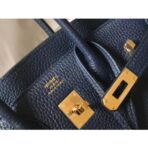 HERM Birkin 25cm Bag In Navy Blue   GHW - Image 4
