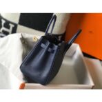 HERM Birkin 25cm Bag In Navy Blue   GHW - Image 5