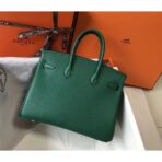 HERM Birkin 25cm Bag In Vert Vertigo   GHW - Image 3