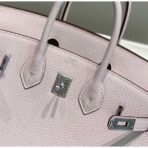 HERM Birkin 25cm Bag In Mauve Pale   PHW - Image 6