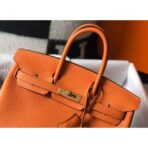 HERM Birkin 25cm Bag In Orange   GHW - Image 3