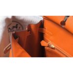 HERM Birkin 25cm Bag In Orange   GHW - Image 8