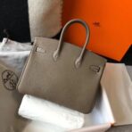 HERM Birkin 25cm Bag In Taupe   GHW - Image 2