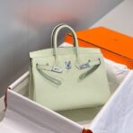 HERM Birkin 25cm Bag In Vert Fizz   PHW - Image 4