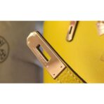 HERM Birkin 25cm Bag In Yellow   GHW - Image 6