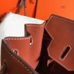 HERM Birkin 30cm Bag In Toile H Canvas With Barenia - Image 7