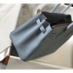 HERM Birkin 30cm Bag In Blue Lin   GHW - Image 3