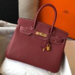 HERM Birkin 30cm Bag In Bordeaux   GHW