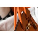 HERM Birkin 30cm Bag In Orange   GHW - Image 4