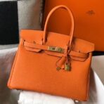 HERM Birkin 30cm Bag In Orange   GHW