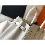 HERM Birkin 30cm Bag In Pearl Grey   GHW - Image 5