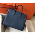 HERM Birkin 35cm Bag In Blue Agate   GHW - Image 2