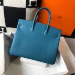 HERM Birkin 35cm Bag In Blue Jean   GHW - Image 2