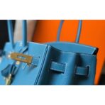 HERM Birkin 35cm Bag In Blue Jean   GHW - Image 5