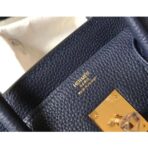 HERM Birkin 35cm Bag In Dark Blue   GHW - Image 4