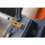 HERM Birkin 35cm Bag In Dark Blue   GHW - Image 7