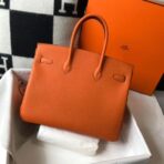 HERM Birkin 35cm Bag In Orange   GHW - Image 2
