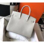 HERM Birkin 35cm Bag In Pearl Grey   GHW - Image 2