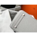 HERM Birkin 35cm Bag In Pearl Grey   GHW - Image 4
