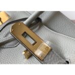 HERM Birkin 35cm Bag In Pearl Grey   GHW - Image 6
