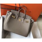 HERM Birkin 35cm Bag In Gris Tourterelle   GHW - Image 2